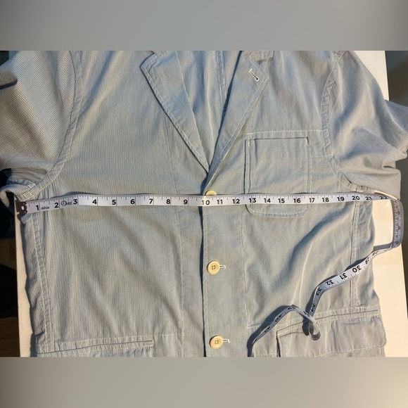 Alex Mill Men’s Striped Lightweight Jacket Button Closure 3 Pockets Sz Medium - Picture 13 of 15